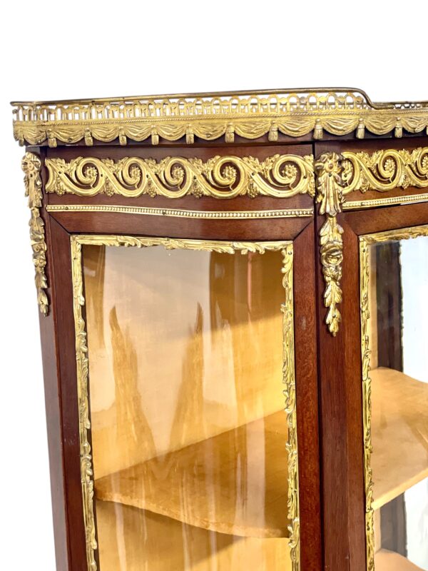19th Century Vitrine with Ormolu, Marble Top & Glass Panels - Image 7