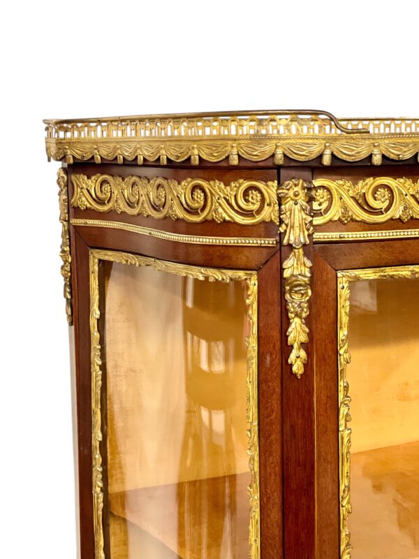 19th Century Vitrine with Ormolu, Marble Top & Glass Panels - Image 2
