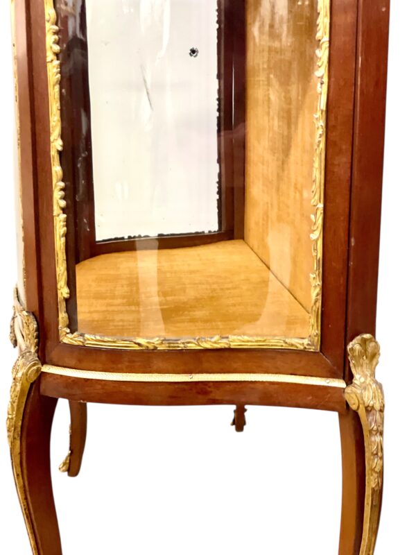 19th Century Vitrine with Ormolu, Marble Top & Glass Panels