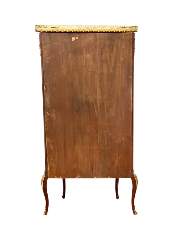 19th Century Vitrine with Ormolu, Marble Top & Glass Panels