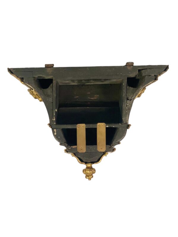 19th Century Wall Bracket Console with Gilt Bronze Mask and Satyrs