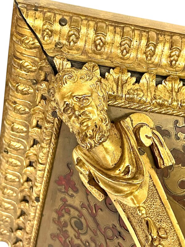 19th Century Wall Bracket Console with Gilt Bronze Mask and Satyrs - Image 21