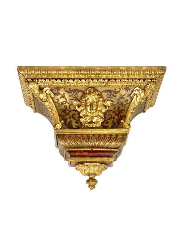 19th Century Wall Bracket Console with Gilt Bronze Mask and Satyrs - Image 29