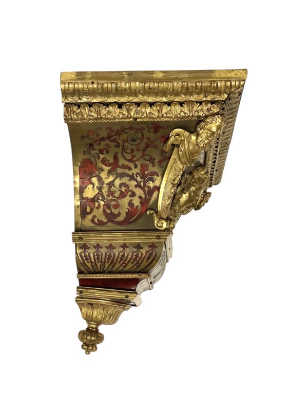 19th Century Wall Bracket Console with Gilt Bronze Mask and Satyrs - Image 6