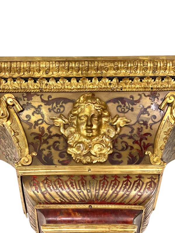 19th Century Wall Bracket Console with Gilt Bronze Mask and Satyrs - Image 8