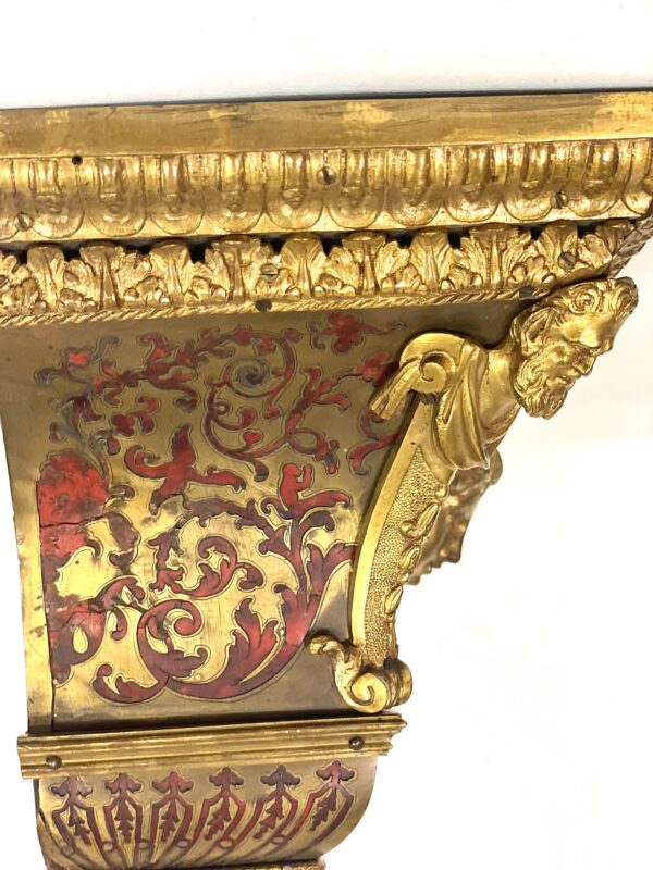 19th Century Wall Bracket Console with Gilt Bronze Mask and Satyrs - Image 10