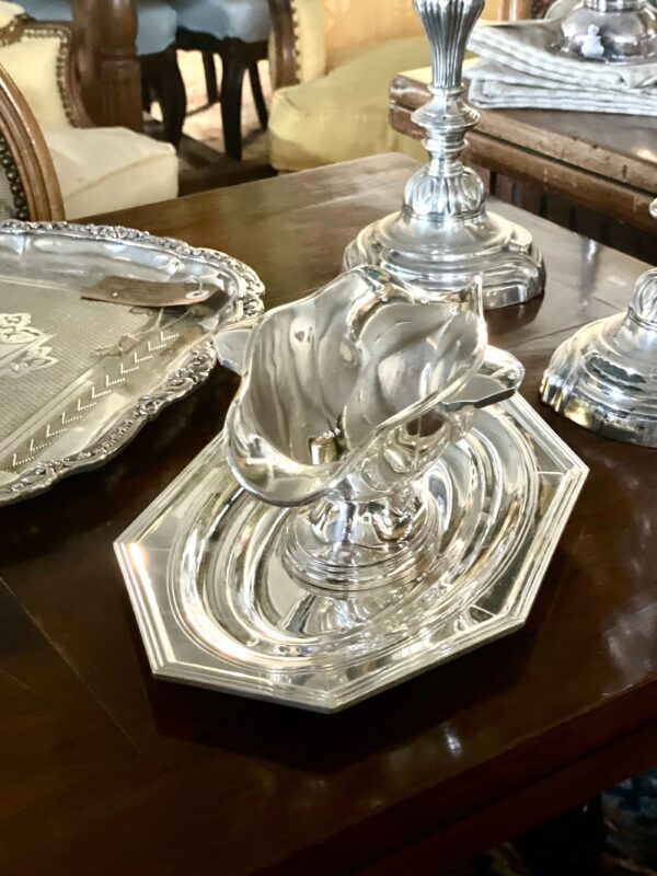 Art Deco Silver Plated Sauce Boat, Circa 1930s