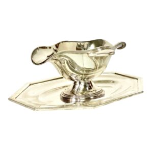 Art Deco Silver Plated Sauce Boat, Circa 1930s