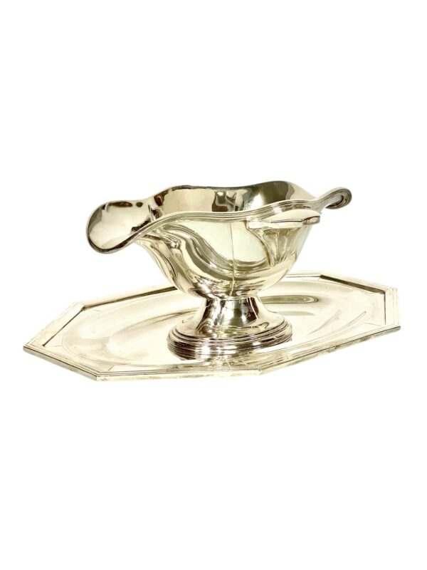 Art Deco Silver Plated Sauce Boat, Circa 1930s