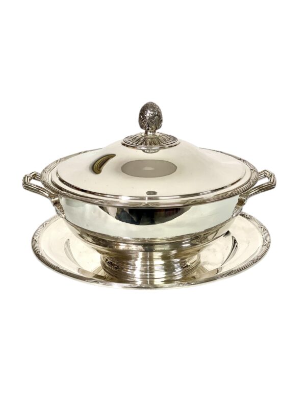 Christofle Silver-Plated Soup Tureen & Tray, Circa 1900