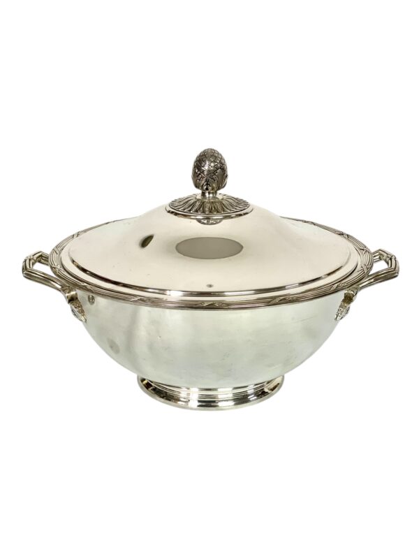 Christofle Silver-Plated Soup Tureen & Tray, Circa 1900