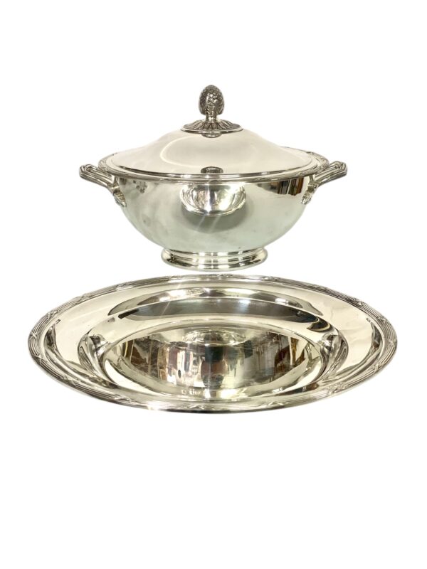 Christofle Silver-Plated Soup Tureen & Tray, Circa 1900