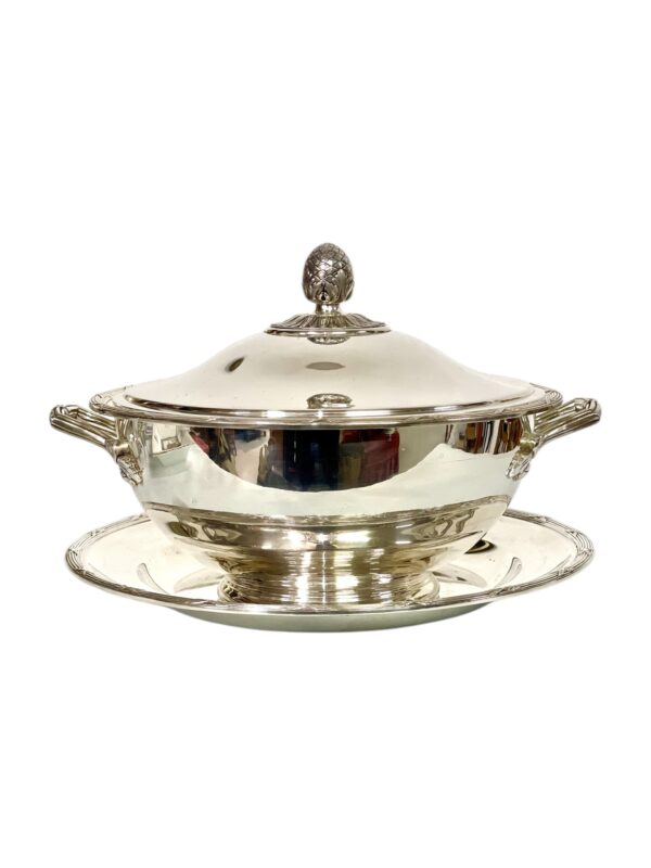 Christofle Silver-Plated Soup Tureen & Tray, Circa 1900