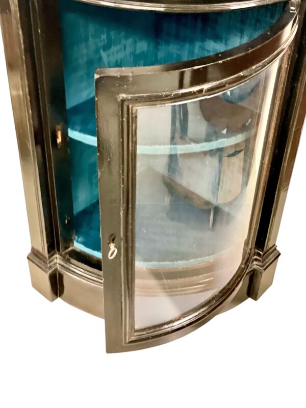 Ebonized Corner Display Cabinet with Marble Top, Napoleon III Period - Image 12