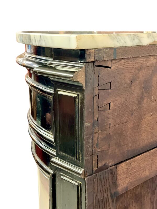 Ebonized Corner Display Cabinet with Marble Top, Napoleon III Period - Image 18