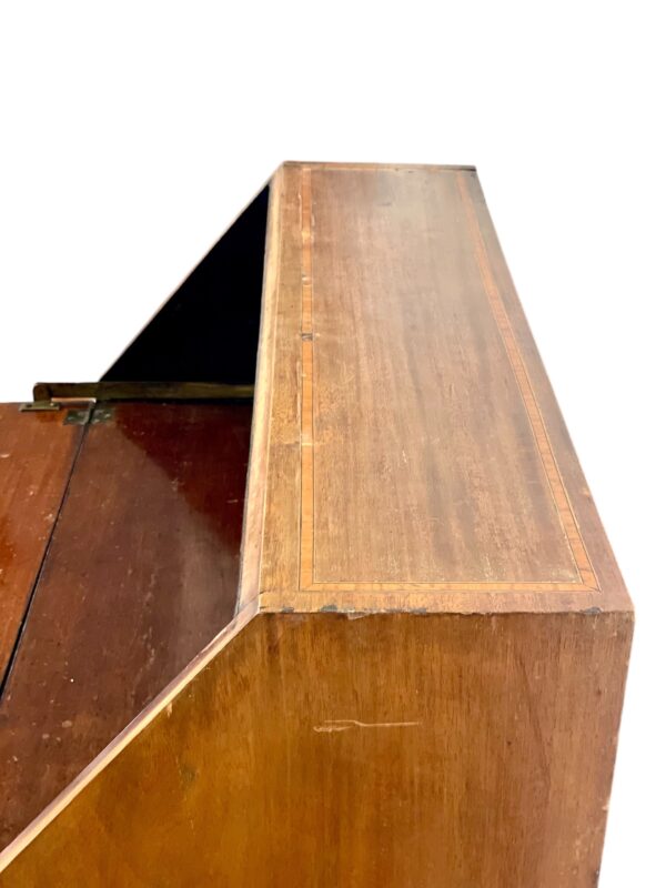 Fine Georgian Style Walnut Fall-Front Bureau with Marquetry, Late 18th Century