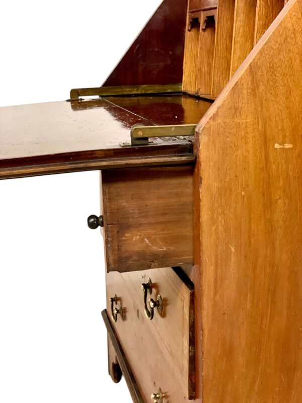 Georgian Style Walnut Fall-Front Bureau with Marquetry, Late 18th Century - Image 5