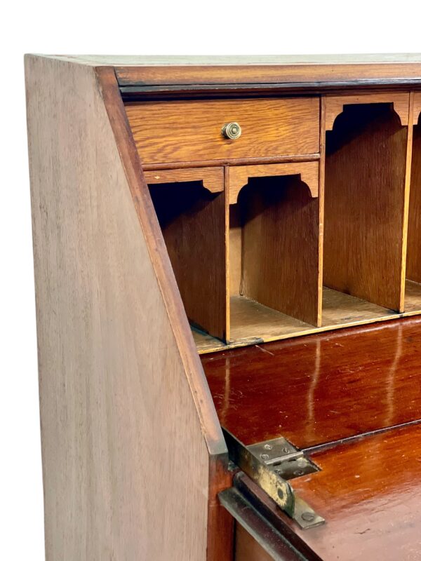 Fine Georgian Style Walnut Fall-Front Bureau with Marquetry, Late 18th Century