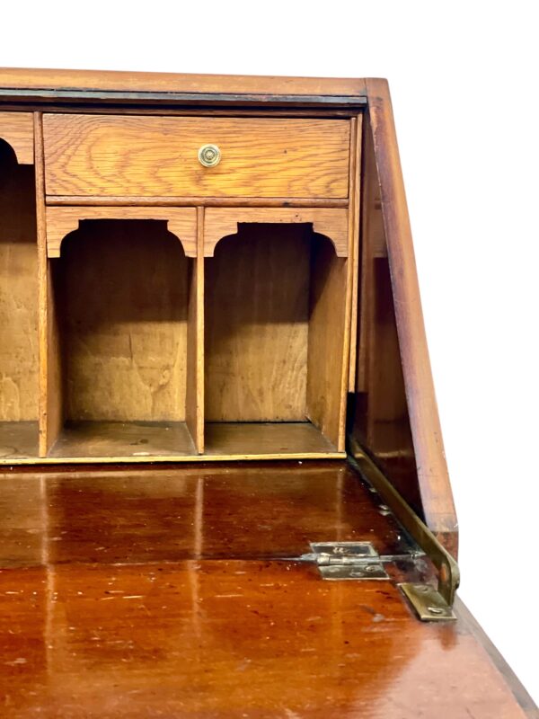 Georgian Style Walnut Fall-Front Bureau with Marquetry, Late 18th Century - Image 9
