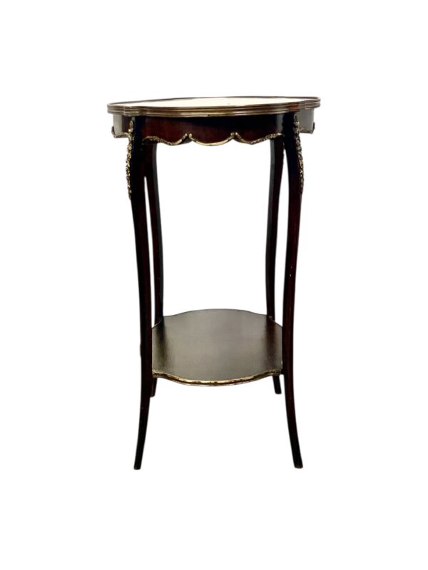 French Louis XV Style Center Table with Marble Top and Ormolu Mounts - Image 6