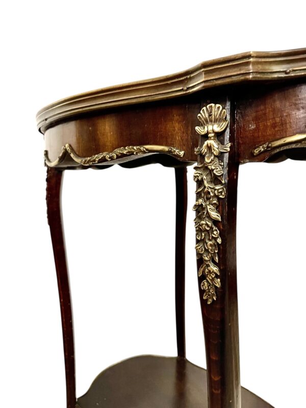 French Louis XV Style Center Table with Marble Top and Ormolu Mounts