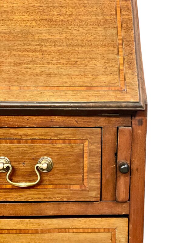 Georgian Style Walnut Fall-Front Bureau with Marquetry, Late 18th Century - Image 22