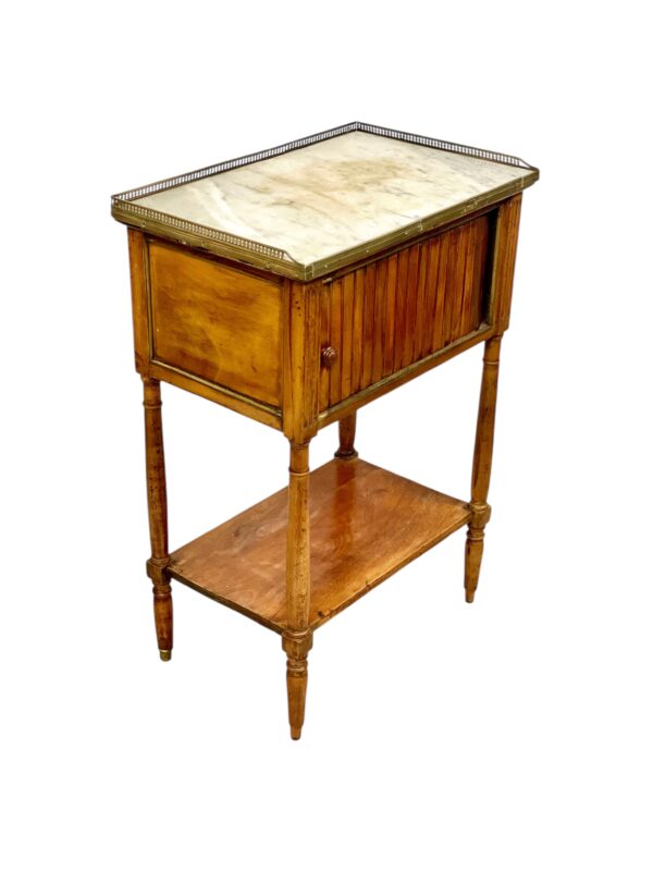 Neoclassical Walnut Nightstand or Side Table, 18th Century