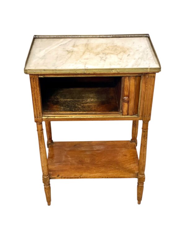 Neoclassical Walnut Nightstand or Side Table, 18th Century