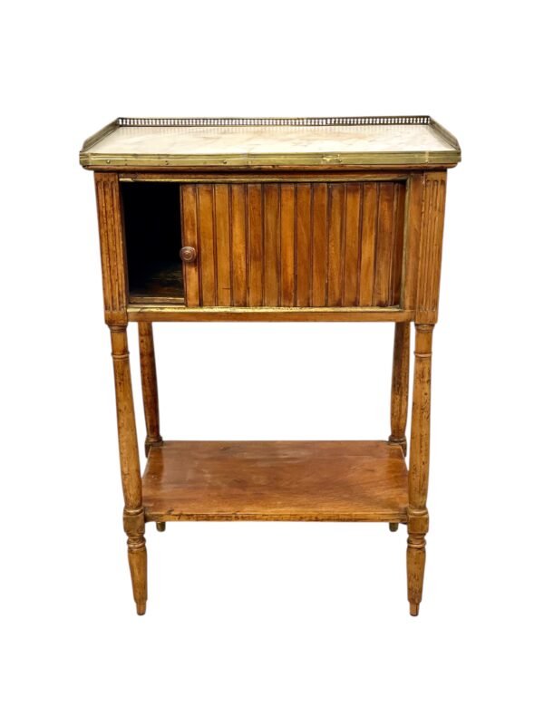 Neoclassical Walnut Nightstand or Side Table, 18th Century