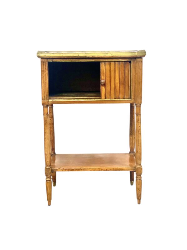 Neoclassical Walnut Nightstand or Side Table, 18th Century