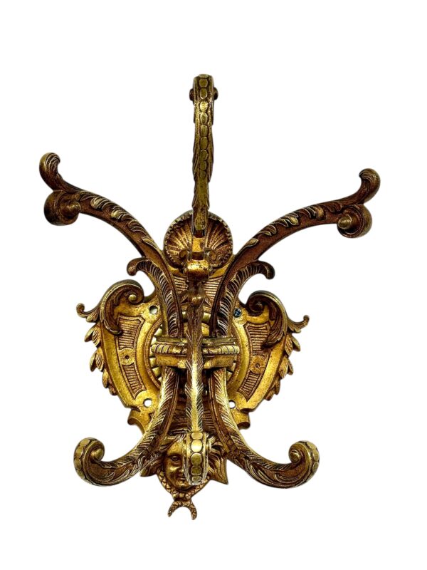 Pair of Heavy 19th Century French Gilt Bronze Wall Coat Hooks - Image 13