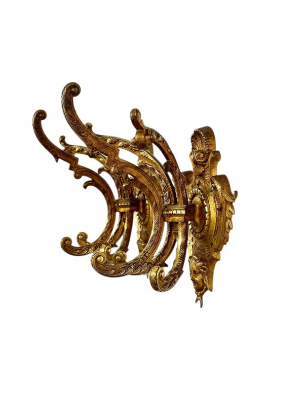 Pair of Heavy 19th Century French Gilt Bronze Wall Coat Hooks - Image 18