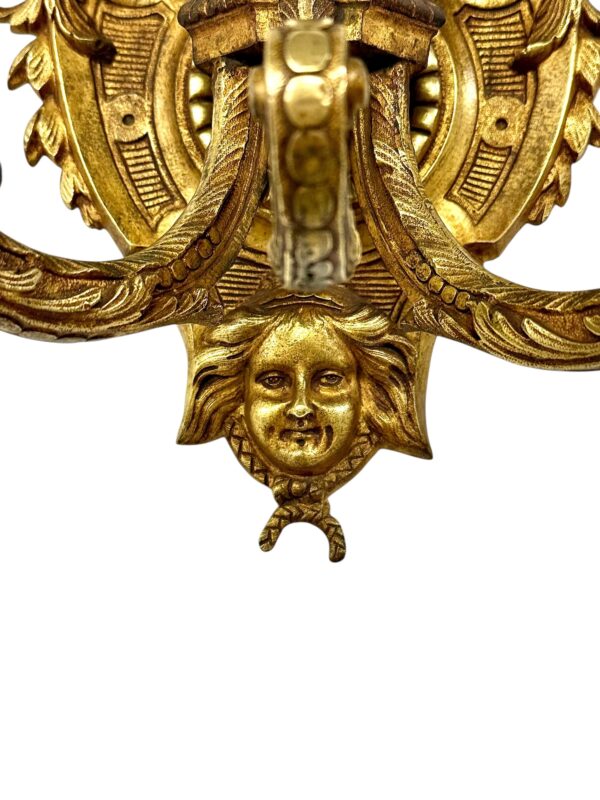 Pair of Heavy 19th Century French Gilt Bronze Wall Coat Hooks