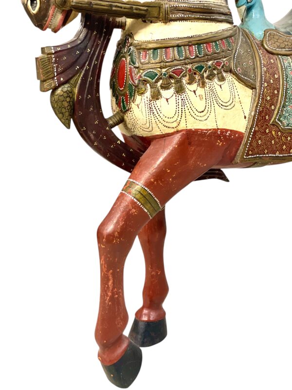 Pair of Large Hand-Painted Indian Horses