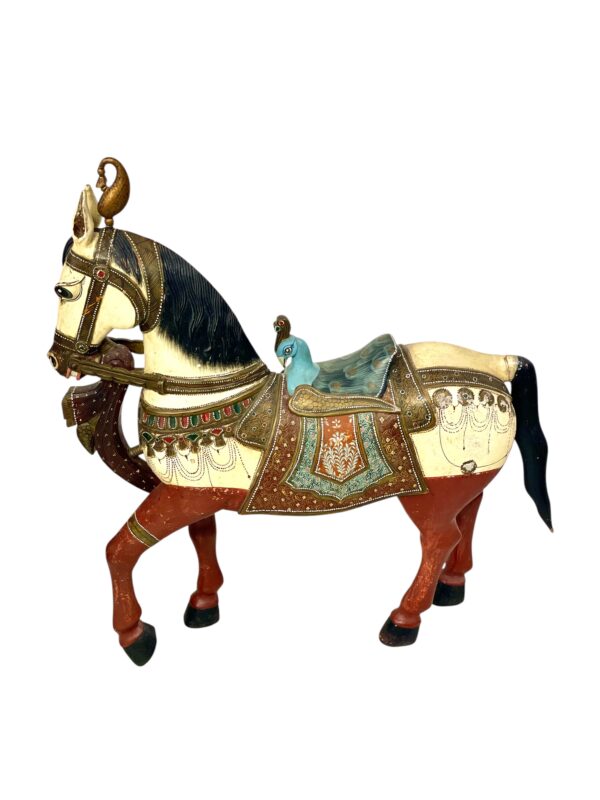 Pair of Large Hand-Painted Indian Horses