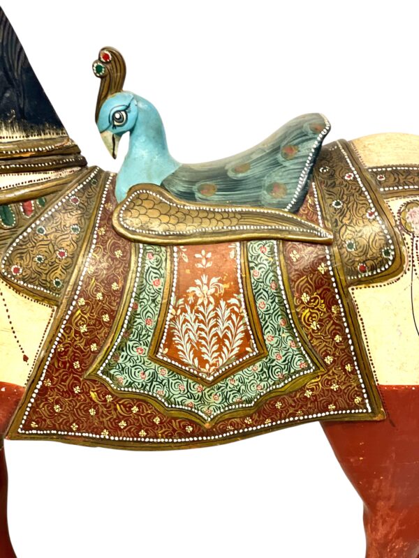 Pair of Large Hand-Painted Indian Horses
