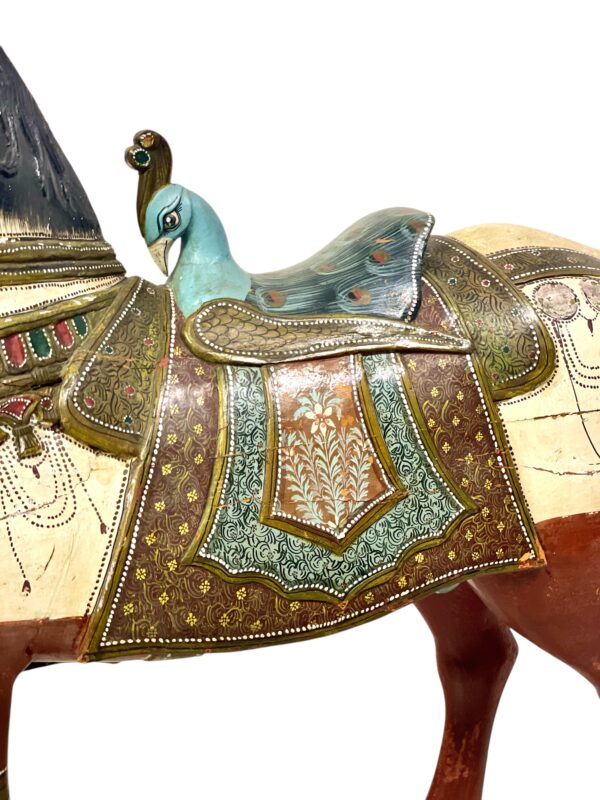 Pair of Large Hand-Painted Indian Horses