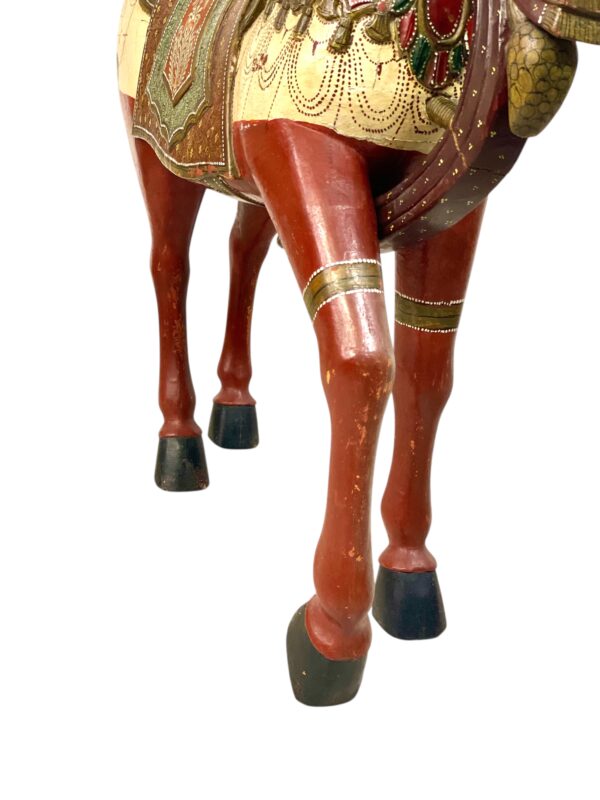 Pair of Large Hand-Painted Indian Horses