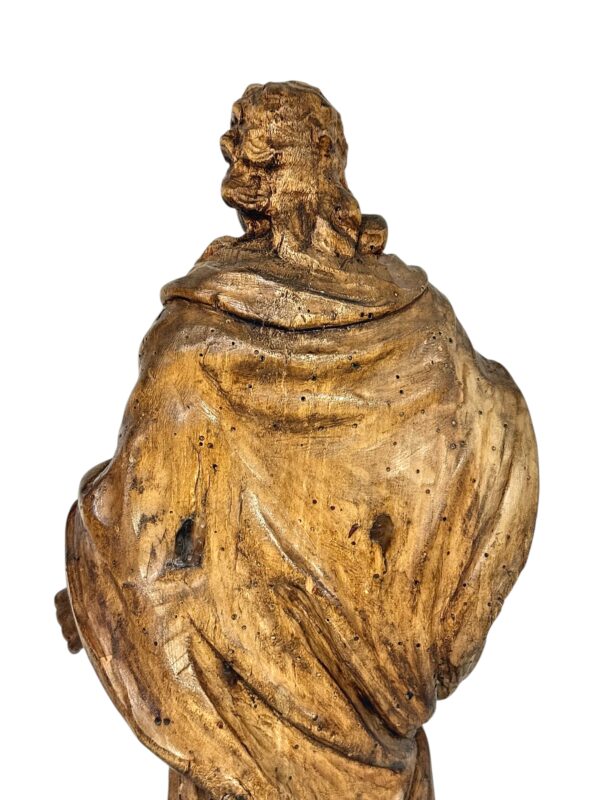 Rare 18th Century Limewood Sculpture of a Royal Figure, Probably Roi Louis XV