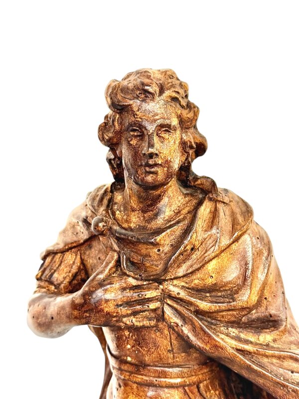 Rare 18th Century Limewood Sculpture of a Royal Figure, Probably Roi Louis XV
