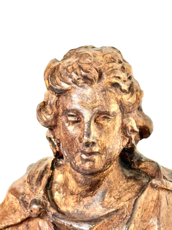 Rare 18th Century Limewood Sculpture of a Royal Figure, Probably Roi Louis XV