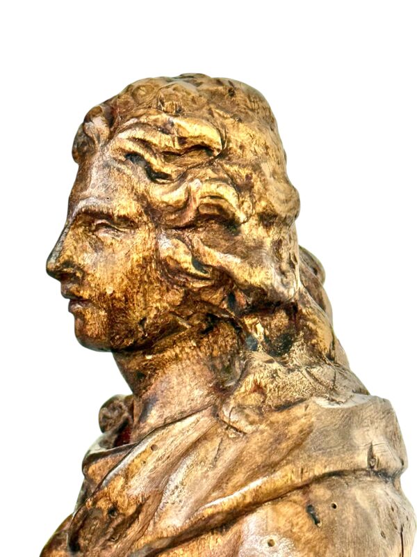 Rare 18th Century Limewood Sculpture of a Royal Figure, Probably Roi Louis XV - Image 22