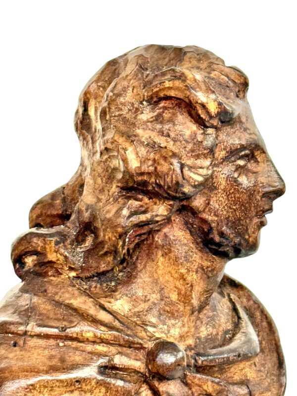 Rare 18th Century Limewood Sculpture of a Royal Figure, Probably Roi Louis XV