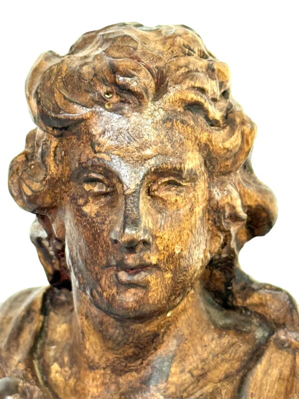 Rare 18th Century Limewood Sculpture of a Royal Figure, Probably Roi Louis XV