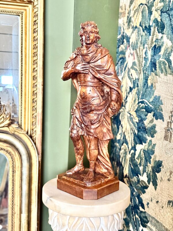 Rare 18th Century Limewood Sculpture of a Royal Figure, Probably Roi Louis XV