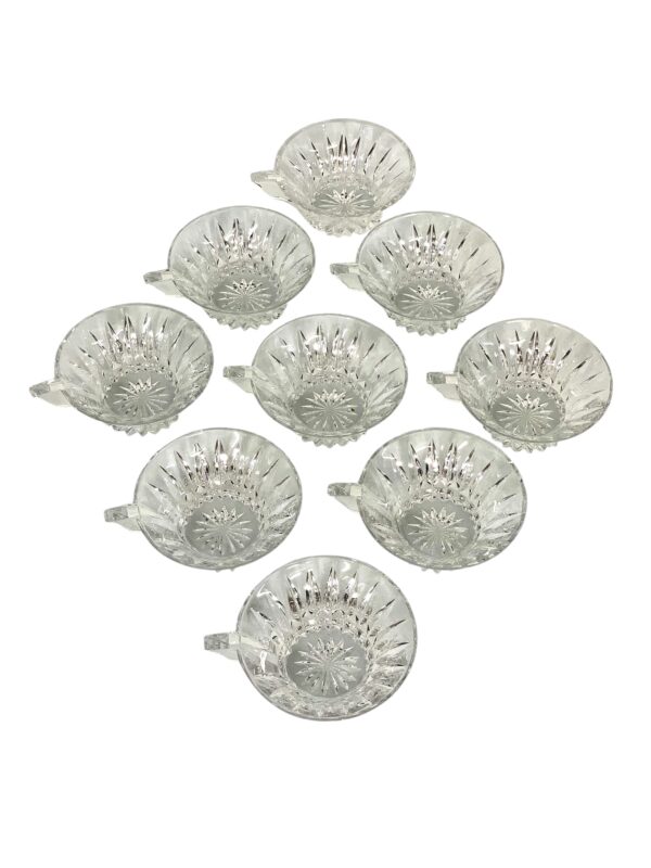Set of 9 Saint Louis Crystal Handled Bowls – Buckingham Pattern, France