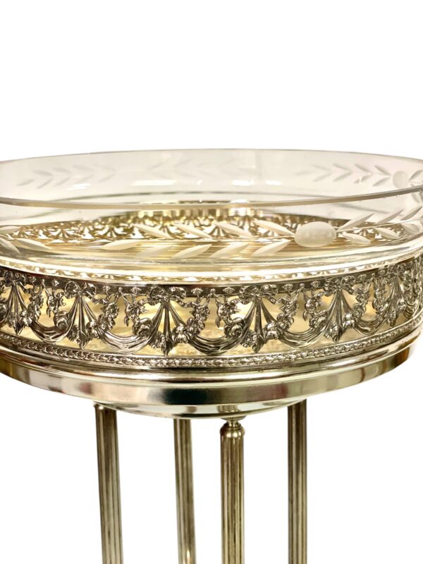 Silver Plated & Cut Crystal Centerpiece, Circa 1880