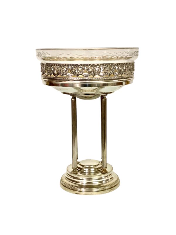 Silver Plated & Cut Crystal Centerpiece, Circa 1880