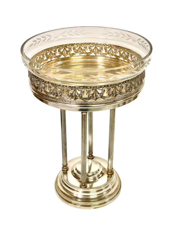 Silver Plated & Cut Crystal Centerpiece, Circa 1880
