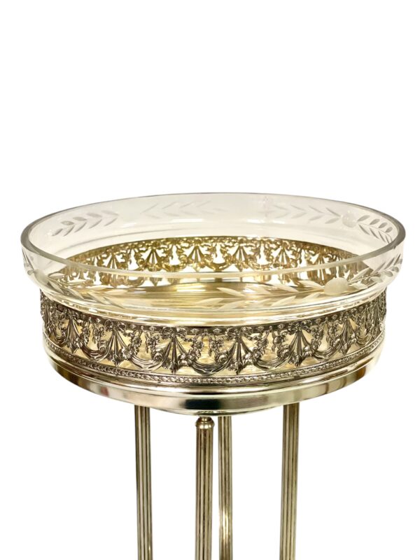 Silver Plated & Cut Crystal Centerpiece, Circa 1880